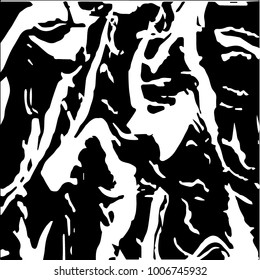 Abstract grunge grid halftone background pattern. Black and white vector line illustration
