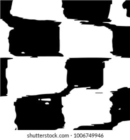 Abstract grunge grid halftone background pattern. Black and white vector line illustration
