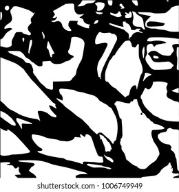 Abstract grunge grid halftone background pattern. Black and white vector line illustration
