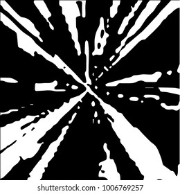 Abstract grunge grid halftone background pattern. Black and white vector line illustration
