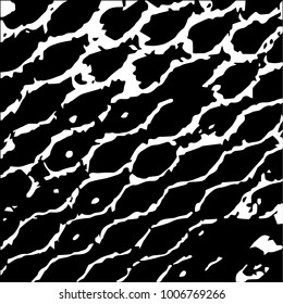 Abstract grunge grid halftone background pattern. Black and white vector line illustration
