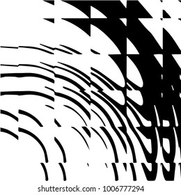 Abstract grunge grid halftone background pattern. Black and white vector line illustration
