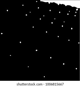 Abstract grunge grid halftone background pattern. Black and white vector line illustration
