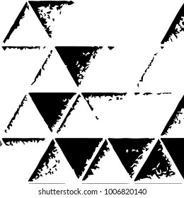 Abstract grunge grid halftone background pattern. Black and white vector line illustration

