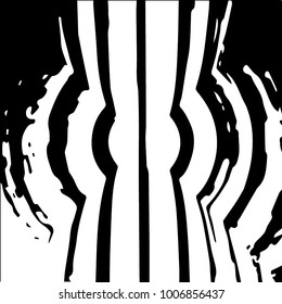 Abstract grunge grid halftone background pattern. Black and white vector line illustration
