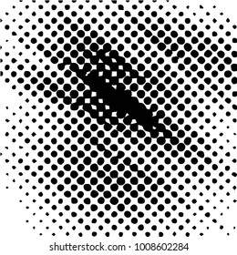 Abstract grunge grid halftone background pattern. Black and white vector line illustration
