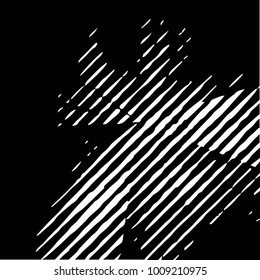 Abstract grunge grid halftone background pattern. Black and white vector line illustration
