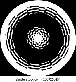 Abstract grunge grid halftone background pattern. Black and white vector line illustration
