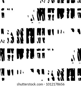 Abstract grunge grid halftone background pattern. Black and white vector line illustration
