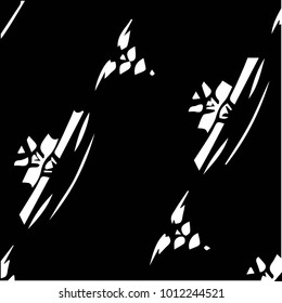 Abstract grunge grid halftone background pattern. Black and white vector line illustration
