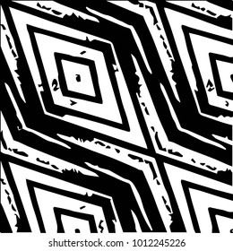 Abstract grunge grid halftone background pattern. Black and white vector line illustration
