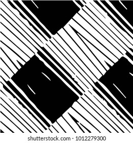 Abstract grunge grid halftone background pattern. Black and white vector line illustration

