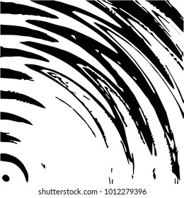 Abstract grunge grid halftone background pattern. Black and white vector line illustration

