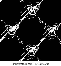 Abstract grunge grid halftone background pattern. Black and white vector line illustration

