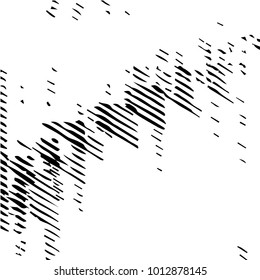 Abstract grunge grid halftone background pattern. Black and white vector line illustration
