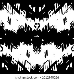 Abstract grunge grid halftone background pattern. Black and white vector line illustration
