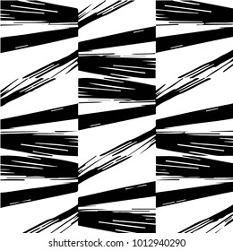 Abstract grunge grid halftone background pattern. Black and white vector line illustration
