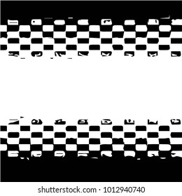 Abstract grunge grid halftone background pattern. Black and white vector line illustration
