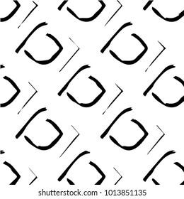Abstract grunge grid halftone background pattern. Black and white vector line illustration
