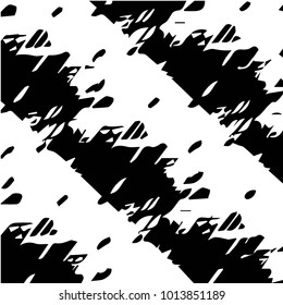 Abstract grunge grid halftone background pattern. Black and white vector line illustration
