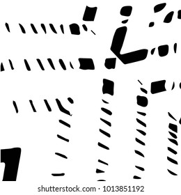 Abstract grunge grid halftone background pattern. Black and white vector line illustration
