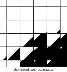 Abstract grunge grid halftone background pattern. Black and white vector line illustration
