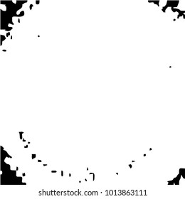 Abstract grunge grid halftone background pattern. Black and white vector line illustration
