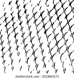 Abstract grunge grid halftone background pattern. Black and white vector line illustration
