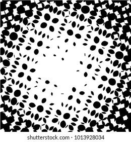 Abstract grunge grid halftone background pattern. Black and white vector line illustration
