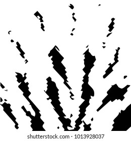 Abstract grunge grid halftone background pattern. Black and white vector line illustration
