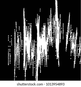 Abstract grunge grid halftone background pattern. Black and white vector line illustration