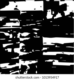 Abstract grunge grid halftone background pattern. Black and white vector line illustration