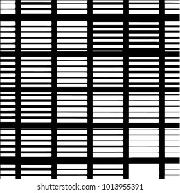Abstract grunge grid halftone background pattern. Black and white vector line illustration
