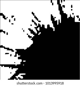 Abstract grunge grid halftone background pattern. Black and white vector line illustration
