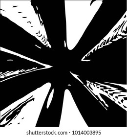 Abstract grunge grid halftone background pattern. Black and white vector line illustration
