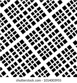Abstract grunge grid halftone background pattern. Black and white vector line illustration
