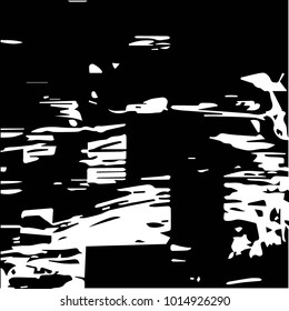 Abstract grunge grid halftone background pattern. Black and white vector line illustration
