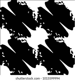 Abstract grunge grid halftone background pattern. Black and white vector line illustration
