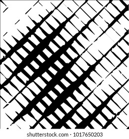 Abstract grunge grid halftone background pattern. Black and white vector line illustration
