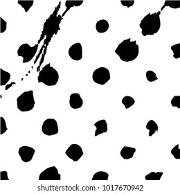 Abstract grunge grid halftone background pattern. Black and white vector line illustration
