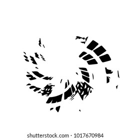 Abstract grunge grid halftone background pattern. Black and white vector line illustration
