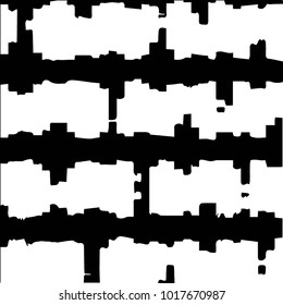 Abstract grunge grid halftone background pattern. Black and white vector line illustration
