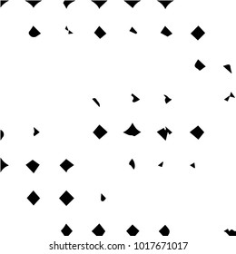 Abstract grunge grid halftone background pattern. Black and white vector line illustration
