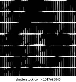 Abstract grunge grid halftone background pattern. Black and white vector line illustration
