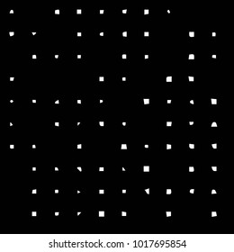 Abstract grunge grid halftone background pattern. Black and white vector line illustration
