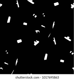 Abstract grunge grid halftone background pattern. Black and white vector line illustration
