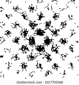 Abstract grunge grid halftone background pattern. Black and white vector line illustration
