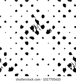 Abstract grunge grid halftone background pattern. Black and white vector line illustration
