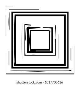 Abstract grunge grid halftone background pattern. Black and white vector line illustration
