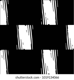 Abstract grunge grid halftone background pattern. Black and white vector line illustration
